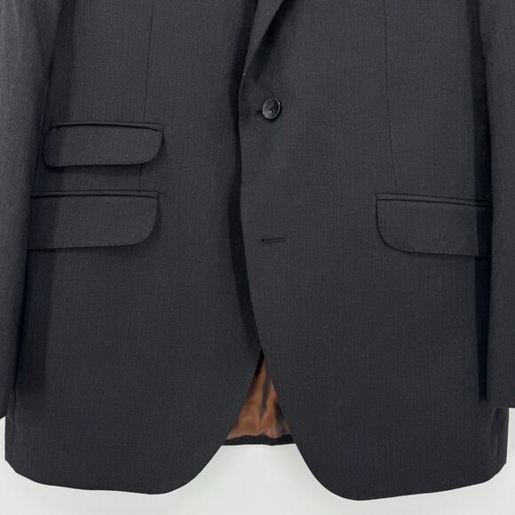 BEN SHERMAN Dark Gray 3 Pocket 2 Button Blazer Jacket Size 38R - Picture 3 of 10